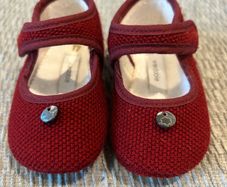Baby girl shoes Burgundy Wedoble