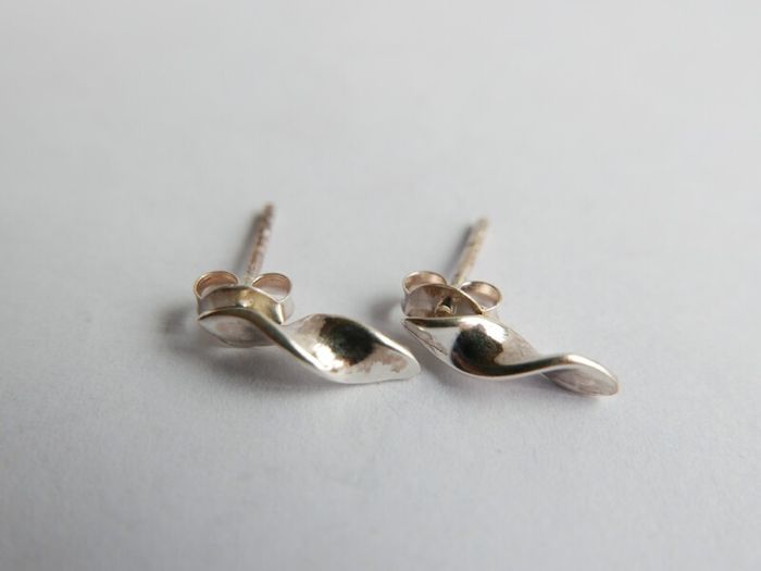 Vintage Sterling silver twist stud earrings