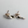 Vintage Sterling silver twist stud earrings Image 3