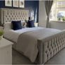 New Bespoke Plush Velvet Foot Wingback Regal Bed Frame with Mattress/Gas Lift option 4ft Beds 4ft6 Bed 5ft Bed 6ft Bed Double Bed Small Double Bed King Bed Image 7