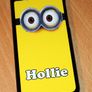 Personalized name initial Minion cover case for all iPhones Samsungs Image 3