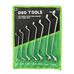 Dsd Tools 7pc Double Offset Ring Spanner Set 6-19mm 75deg
