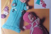 Knitting Pattern - Copy - Clothes for 12 inch Doll - Patons 6368