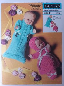 Knitting Pattern - Copy - Clothes for 12 inch Doll - Patons 6368