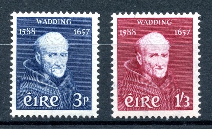 Ireland 1957 Scott # 163-164 Father Luke Wadding OFM - C. Value 24.00 Euro - Mint Never Hinged - FREE POSTAGE