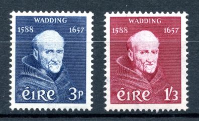Ireland 1957 Scott # 163-164 Father Luke Wadding OFM - C. Value 24.00 Euro - Mint Never Hinged - FREE POSTAGE