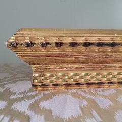 Giltwood mirrored wall shelf