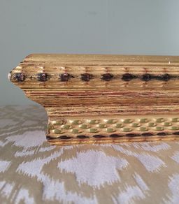 Giltwood mirrored wall shelf