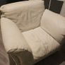 Cream Leather Armchair Image 2