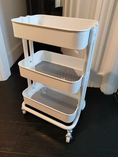 RASKOG white trolley 28x38x61 cm