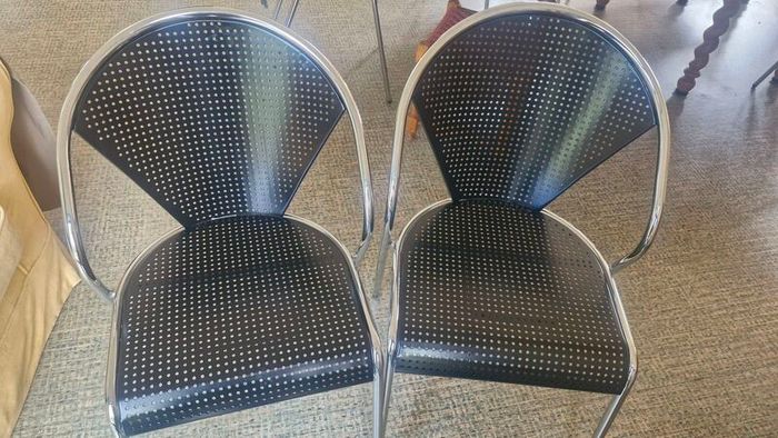 Metal Bistro Chairs x 8