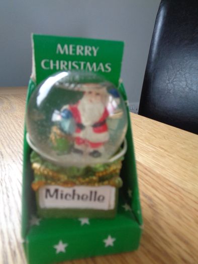Miniature Personalised Christmas Snow Globe for Sale