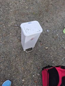 white bin
