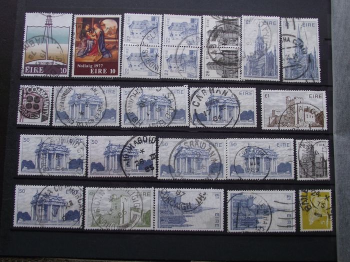A huge collection of postal cancellations on Irish stamps