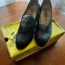 New - Fly London Suede Court Shoes Stacked Heel Image 5