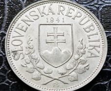 1941 Slovakia 20 Korun St. Cyril and St. Methodius Silver coin
