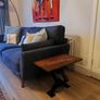 Handmade solid walnut and steel side table Image 2