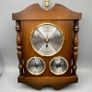 Vintage Barigo Oak Weather Station Hygrometer Barometer Thermometer Germany Image 7