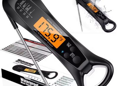 Meat probe thermometer digital display