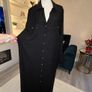 Brand New Ladies Black Shirt Dress with Gold Buttons and Brown Belt. Size UK 24 / EU 52 Image 7
