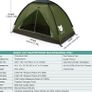 Camping Tent for 1 2 Person Man Waterproof Backpacking Tents Easy Setup Lightweight for Hiking Backyard MULTIPLE COLOURS AVAILABLE, SEE PHOTOS (FREE POSTAGE) Image 6
