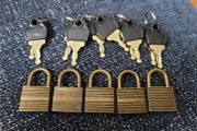 Set of 5 Backpack Vanity Case Padlocks