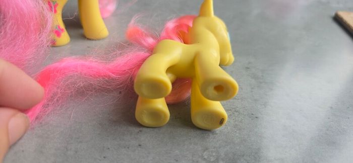 2 X Fluttershy 3 inch Brushable MLP G4 My Little Pony