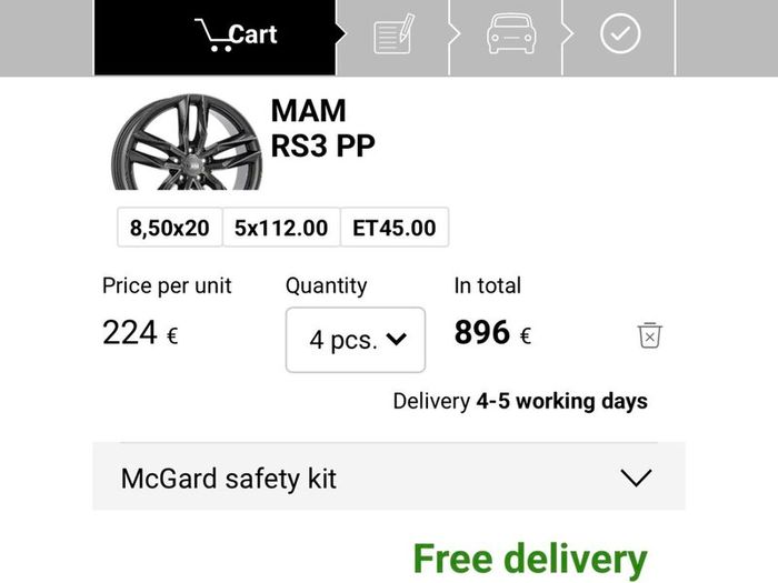 A6 S-Line 20 Inch Black Edition Alloys