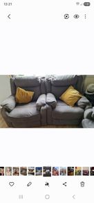 2 Seat Recliners with Center Console and 2 Single Seat Recliners