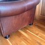 Brown Leather & Fabric 3-Seater Sofa Image 7