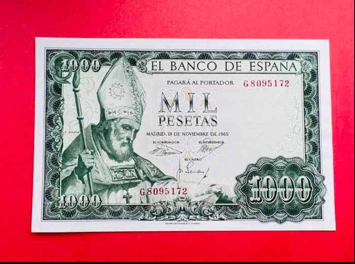 Spain  1000. Pesetas. 1965. Pick 151. SCARCE. UNC