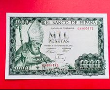 Spain  1000. Pesetas. 1965. Pick 151. SCARCE. UNC