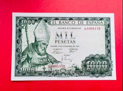 Spain  1000. Pesetas. 1965. Pick 151. SCARCE. UNC