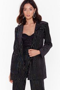 NASTY GAL In The Party Business Sequin Blazer Size 12!