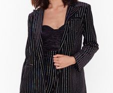 NASTY GAL In The Party Business Sequin Blazer Size 12!