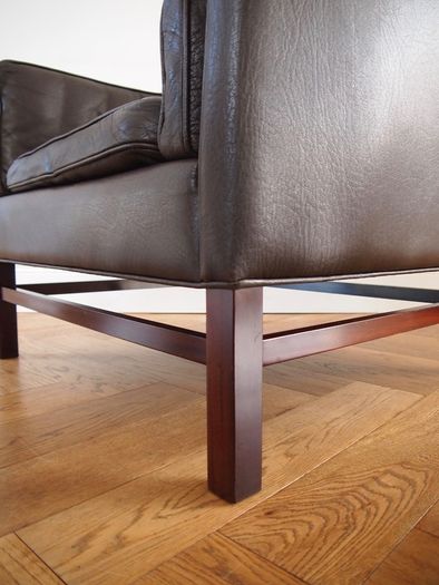 Georg Thams for Grant Mobelfabrik Mid Century Modern Danish Leather Armchair Vintage 1960s