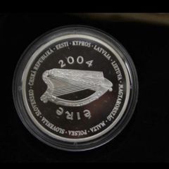 2004 ireland. 925 sterling silver proof 10 euro 10 coin celtic swan, eu (28g)