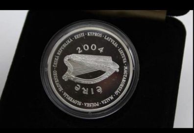 2004 ireland. 925 sterling silver proof 10 euro 10 coin celtic swan, eu (28g)