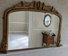 Vintage gold ornate wall mirror