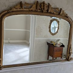 Vintage gold ornate wall mirror