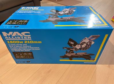 MACallister sliding mitre saw,with receipt from B&Q ,used for one apartment flooring.(No Delivery)