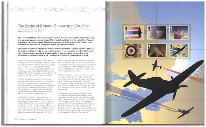 2015 Jersey Stamp Year Book (hardback) issued by Jersey Post includes 28 images of contents