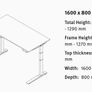 Jarvis Laminate Standing Desk 160cmx80cm Image 3