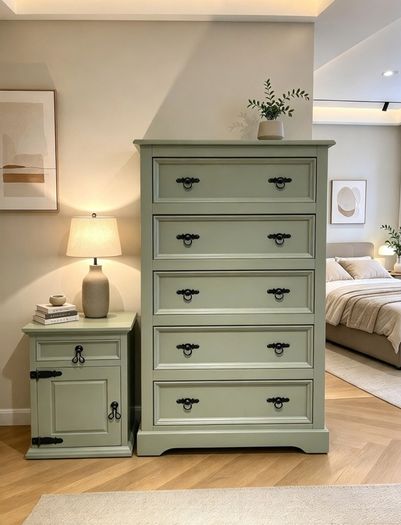 Chest of Drawers and Bedside Locker