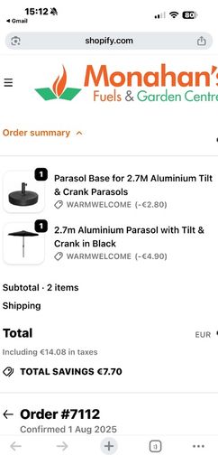 parasol and base