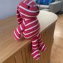 Polarn O Pyret POP soft rabbit toy red and white classic stripes Image 8