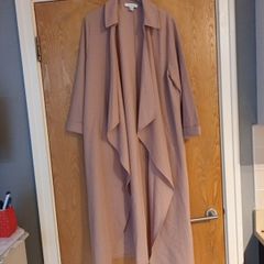 Primark  Lightweight Dusty  Pink Long  Coat.  S. 16    New.