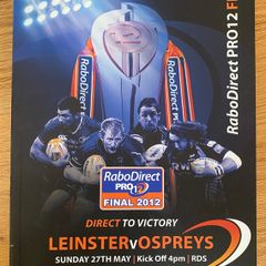 2012 Leinster v Ospreys - RaboDirect PRO12 Final Programme