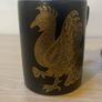 Vintage, Retro, Mid century, "Phoenix" Portmeirion Williams-Ellis/ Cuffley black and gold cups X6 saucers X6 c1970 Image 7