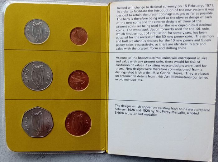 Ireland's Decimal Coins in lovely Booklet